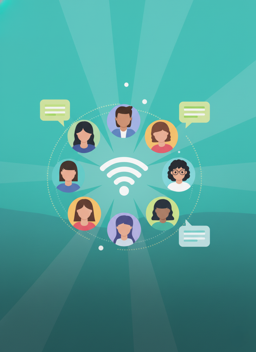 Studenti sdílející zkušenosti